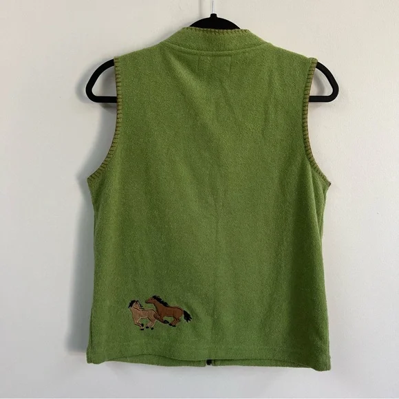 Vintage Fleece Vest with Horses - Picture 6 of 9